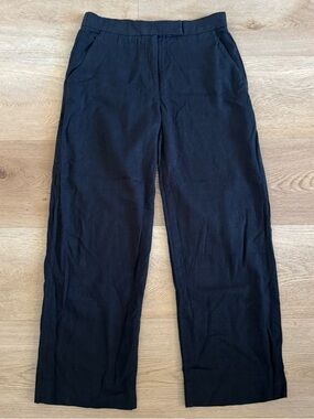 Abercrombie & Fitch Black Linen Pants 8 Wide Leg